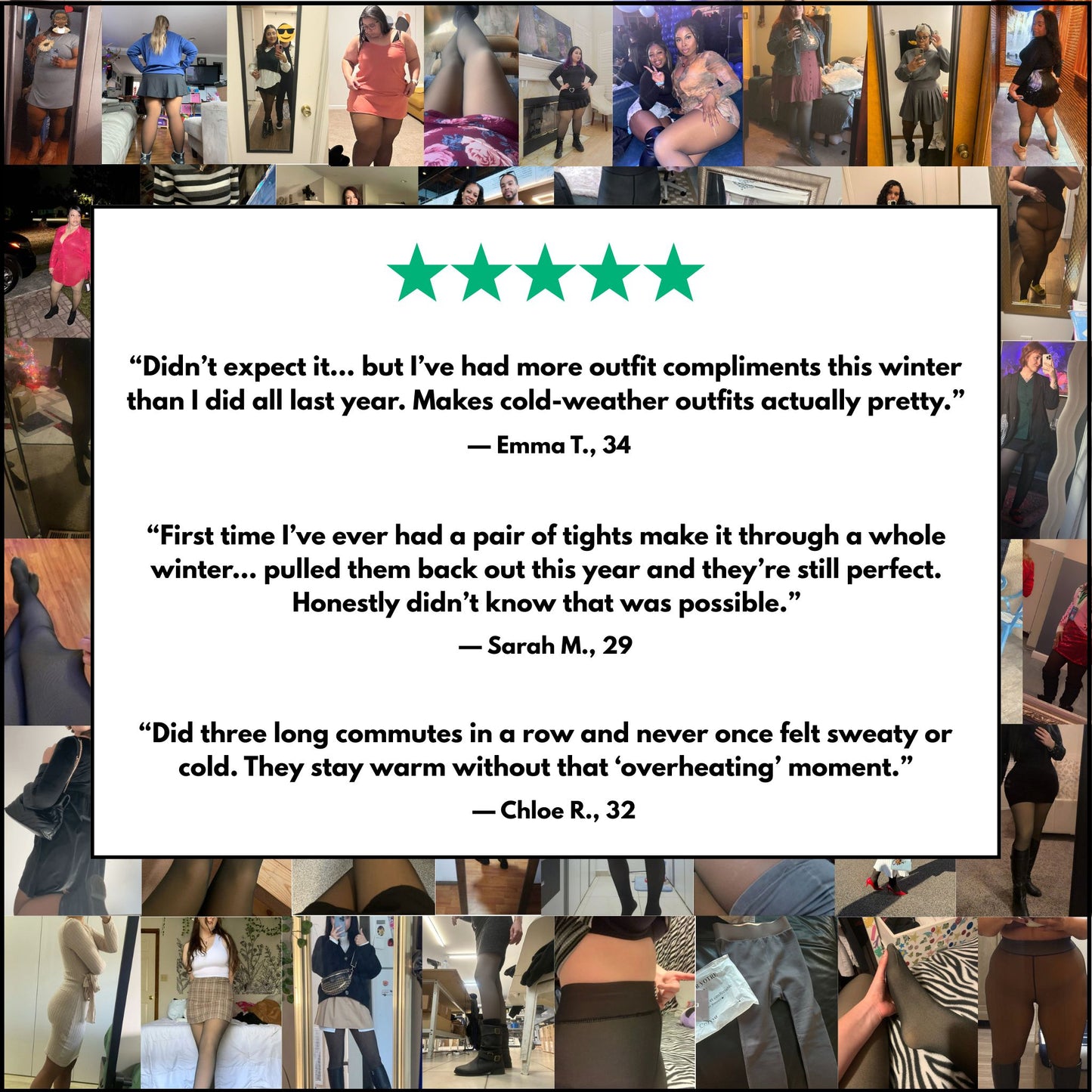 SlimHeat™ Thermal Tights | BareLegFX Look + Gentle Shaping Band