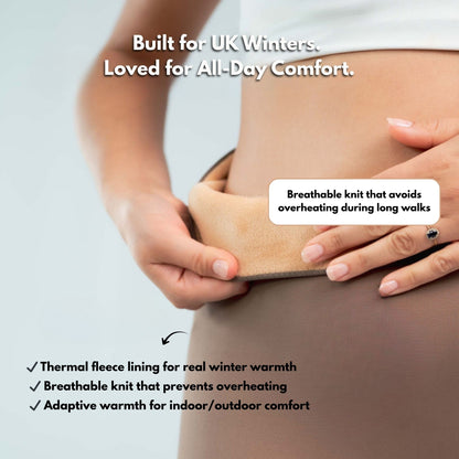 SlimHeat™ Thermal Tights | BareLegFX Look + Gentle Shaping Band