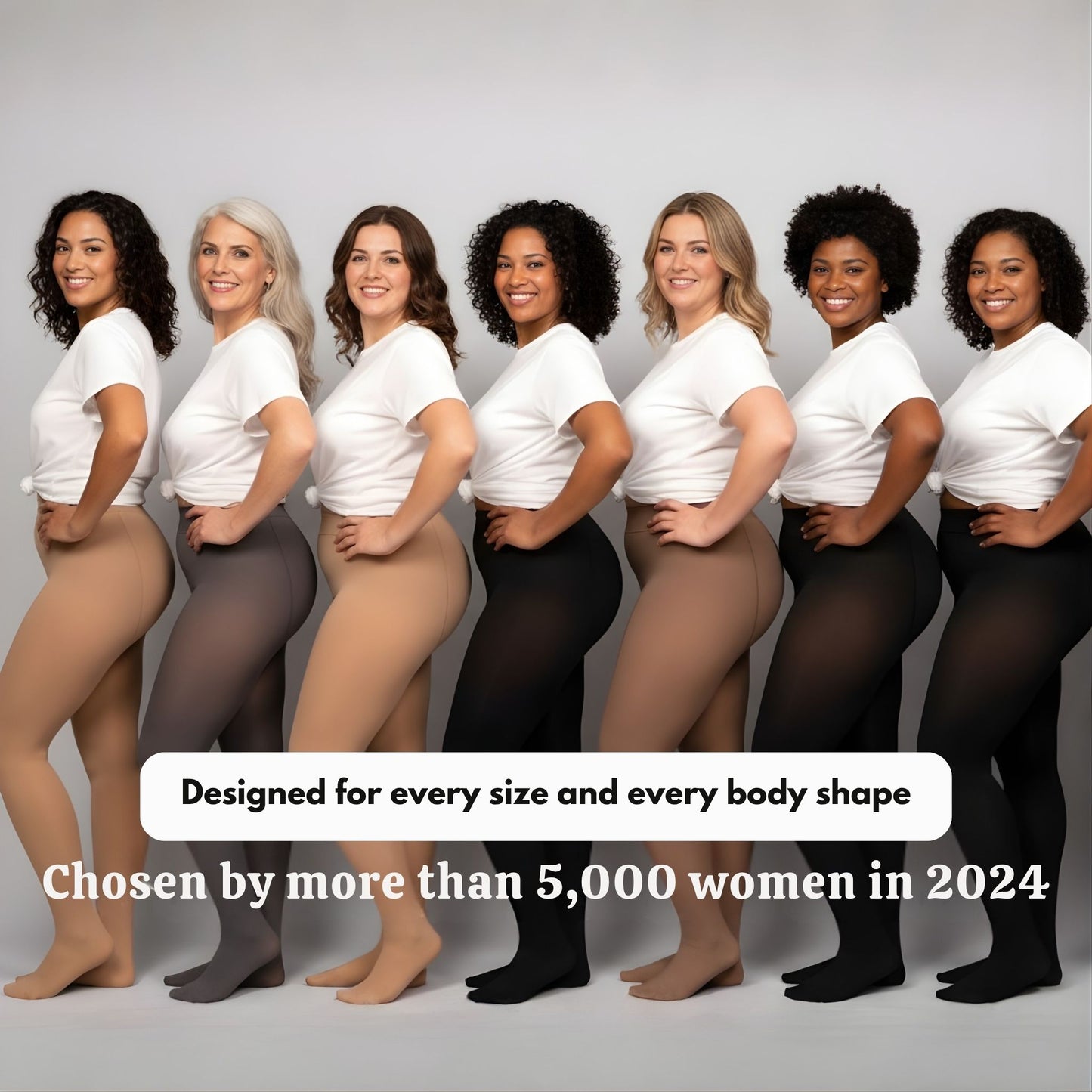 SlimHeat™ Thermal Tights | BareLegFX Look + Gentle Shaping Band