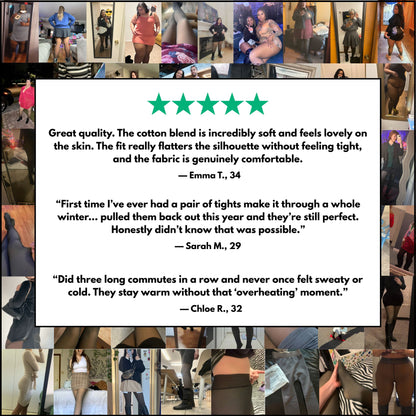 SlimHeat™ Thermal Tights | BareLegFX Look + Gentle Shaping Band