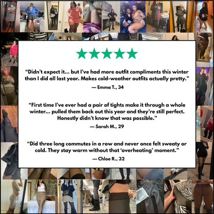 SlimHeat™ Thermal Tights | BareLegFX Look + Gentle Shaping Band